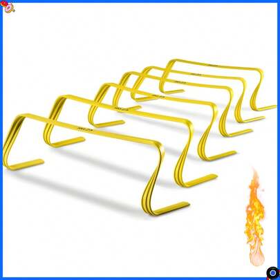 6X Ultra Durable Agility Hurdles - For Athletes Of All Skill Levels,6pk Of 6-In Tall Hurdles,Bright Yellow Color,Made Of Durable, Composite Materials,Easy To Set Up & Transport,Comes W/Carry Bag