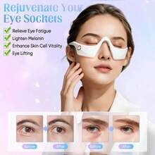 这款USB-C充电式眼部按摩器具备加热和振动功能，有助于缓解眼袋、黑眼圈、浮肿和皱纹，适合家庭和办公室使用。 - 白色 - 查看 4