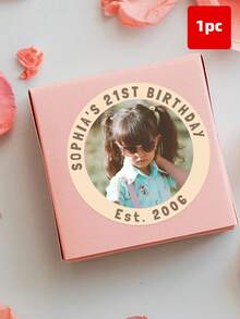 1-180张定制照片贴纸，个性化生日派对礼物，可印制您的照片，适合30岁生日、单身派对、闺蜜旅行、礼品标签、派对装饰、DIY、笔记本电脑等场合，非常适合送给朋友、女友、同事、老师、成年人，用于独特的生日庆祝、活动、办公室装饰、宿舍和家居纪念贴纸，也适合家庭使用。 - 玫瑰紅 - 查看 20