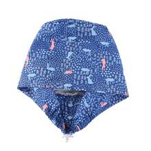 四季通用可调节夹扣式护士帽/手术帽 | 时尚微弹数码印花 | 吸汗速干，按扣设计 | 可手洗，易于护理 | 适用于医疗、美容、牙科、宠物护理 | 可爱动物印花涤纶（聚酯纤维）手术帽、护士帽、护理配件、女士手术帽、长发帽，适合生日派对等各种场合，四季皆宜 - 彩色 - 查看 3