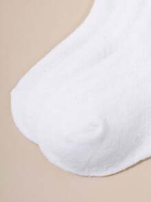 4 Pairs Girls' Lace Trim Dress Socks, Sweet Ballet Socks, Infant Socks - White - View 4