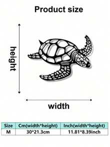 1pc Vintage Metal Sea Turtle Wall Art Decor, Coastal Decor Wall Hanging, Ocean Inspired Design, High Quality Durable Metal Art Wall Decor, Suitable For Indoor/Outdoor Wall Decoration, Home Decor, Bedroom, Living Room, Garden, Patio, Ideal Housewarming, Holiday, Birthday Gift - Multicolor - View 14