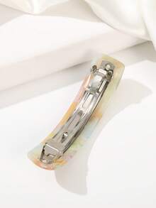 1pc French Large Arc-Shaped Adjustable Hair Clip Barrette For Women, Automatic Clasp - Multicolor - View 7