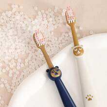 Children's Toothbrushes Gentle Cleaning Cute Design Six Pieces Set - White - View 3