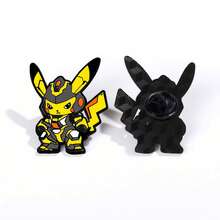 1pc Cartoon Anime Pokemon Themed Metal Brooch Badge, Suitable For Holiday Party Favors - Multicolor - View 4