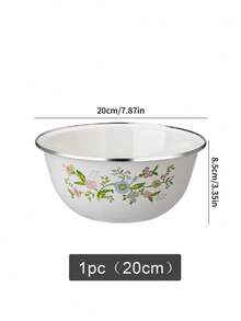 shoxil 1/3pcs Enamel Bowls, Fragrant Enamel Bowls, 14/18/22cm, Dinner Bowls, Rice Bowls, Fruit Plates, Plates, Salad Bowls, Home & Restaurant Use - Bowl - View 14
