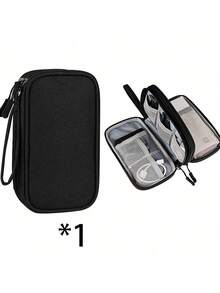 1pc Customizable Name Electronic Storage Bag, Waterproof Travel Storage Bag, Portable Travel USB Drive, Hard Drive, Earphone Storage Bag, Multifunctional Electronic Accessories Storage Bag, Suitable For Daily Use, School, Work Or Travel, Waterproof And Easy To Clean, Picnic, Outing, Travel, Birthday Gift, Teacher's Gift, Christmas Gift - Multicolor - View 12