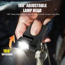 1PC New Keychain Light Type-C Rechargeable Outdoor High Brightness Small Steel Cannon Dual Light Source Strong Light Mini Flashlight