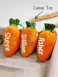 Personalized Easter Carrot Shaped Gift Bags, Easter Gifts, Easter Basket Fillers, Easter Party Favors, Easter Candy Bags, Carrot Shaped Gift Bags - Multicolor - View 3