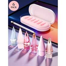 Puntas de repuesto para Apple Pencil Pro, mejoradas para Apple Pencil de 2da/1ra generación, lápiz digital USB-C y Crayon, control preciso, puntas duraderas, incluye estuche para puntas - Multicolor - Ver 12