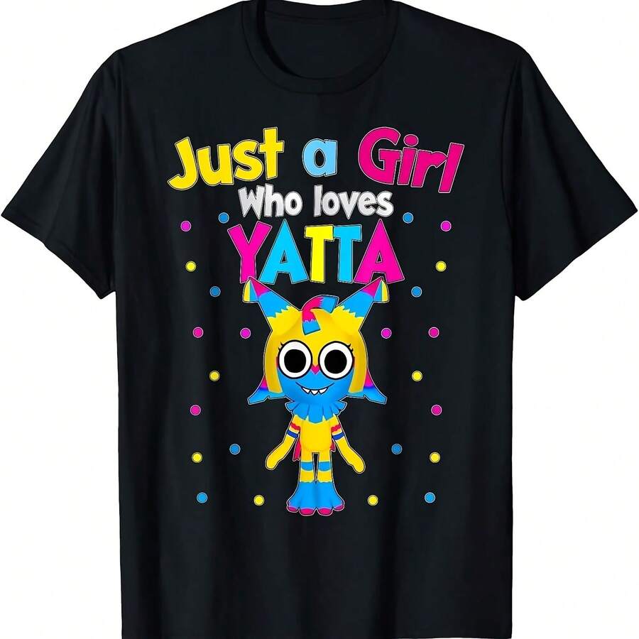 Dandy's World Yatta Just A Girl Who Loves Dandy's World T-Shirt - 黑色 - 查看 1