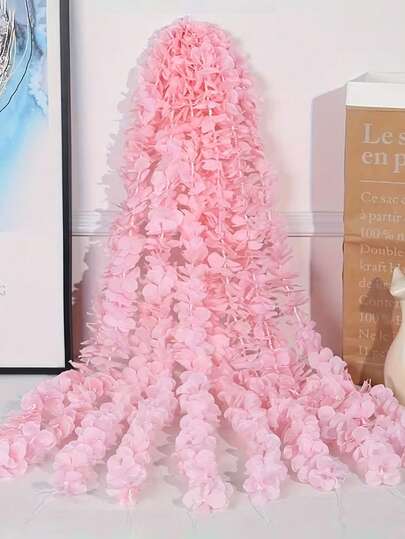 1/5pcs Artificial Wisteria Vine, Approx. 100cm Length Fake Orchid Vines, Suitable For Indoor/Outdoor Decor, Wedding Decoration, Romantic Room/Home Decor, Garden Decor, Family Gathering, Valentine's Day, Birthday Party Decoration