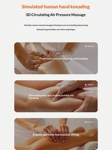 Leg Massager With Air Compression, Heating, And Massage For Calf And Leg Joint, Electric Leg Massager With Heating Pad, Rechargeable Leg Compression Massager To Improve Blood Circulation, Heating Knee Brace, Gift For Parents - Multicolor - View 6