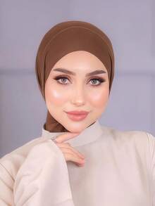 1件装时尚休闲优雅速戴头巾帽，经典简约风格，柔软透气的莫代尔面料，多功能针织头巾，适合日常生活、节日、聚会、祈祷等场合。 - 多色 - 查看 12