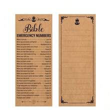 Inspirational Bible Verse Bookmarks, Vintage Kraft Paper Emergency Scripture Guide, Daily Encouragement Christian Gifts For Women & Men - 棕色 - 查看 5