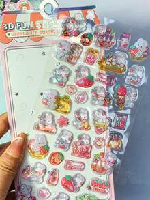 Brand New 3D Stereoscopic Ghost Family Embossed Crystal Stickers, Perfect Choice For Children, Students, Rewards And Mobile Phone Decoration. Also An Ideal Choice For Fashionable Home Decor, Party Decoration, Birthday Gifts And Various Holiday Gifts. - Multicolor - View 8