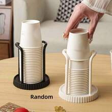 1pc Disposable Paper Cup Holder, Minimalist Paper Cup Rack, Multi-Functional Desktop Coffee/Tea Cup Storage Rack (Cups Not Included) - Multicolor - View 13