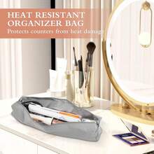 Suafrnut Professional Hot Hair Tools Organizer Bag Portable Travel Heat Resistant Storage Case Pouch For Curling Irons, Flat Irons, Hair Straightener And Styling Tools(17.7" X 3.2"X 3.2") - ColorB - View 2