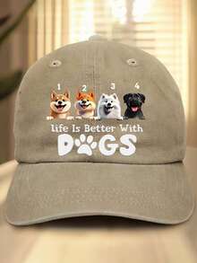 Custom-Made Personalized Hats, Featuring Multiple Names And Photos, Custom Pet Photos, Dog Photos, A Retro Washed Style, Five Color Options. Perfect For Dads, Father's Day Gifts, Birthday Gifts, And Stylish Items. Gifts For Pet Lovers - Multicolor - View 31
