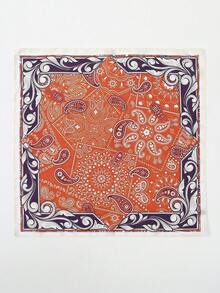 1pc Paisley Print Bandana, Bohemian Style Neckerchief Headscarf - Multicolor - View 2