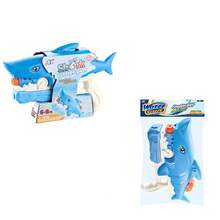 3-Nozzle Shark Shaped Water Gun, Pull-Trigger Water Blaster Toy With Large Capacity, Suitable For Water Fights And Water Games - Multicolor - View 3