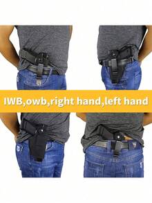 Universal Women's Concealed Carry Waist Holster & Accessories - Ambidextrous Inside/Outside Waistband Nylon Holster With Hidden Belt Clip And Optional Magazine Pouch, Adjustable Tension, Breathable Padded Backing, Quick Draw - Multicolor - View 6