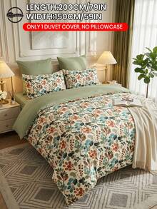 Bộ ga trải giường in số 2/3 món (1 ga trải giường + 1/2 vỏ gối, không kèm ruột gối), họa tiết lá xanh, bộ chăn ga gối thoáng khí, thoải mái, thân thiện với da, mềm mại, chống xù lông, phù hợp với giường đôi/giường cỡ Full/giường Queen/giường King, sử dụng được cả bốn mùa, màu xanh lá cây, đạt chứng nhận Oeko-Tex. - Nhiều màu - Xem 18
