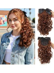 14inch Synthetic Retro Ponytail With Comb European Princess Curly Puff Ponytail Clip In Hair Tail Natural Wig Extension Synthetic Ponytail Halloween Parties And Daily Use - Multicolor - View 12