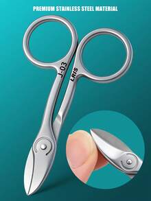 Stainless Steel Multi-Function Eyebrow Trimmer - Easily Groom Facial Fine Hair For Men & Women. Precisely Trim Eyebrows, Mustache, Sideburns & Peach Fuzz. Sharp, Durable Stainless Steel Blades, Smooth Cutting, Compact & Portable, Ideal Grooming Tool For Home & Beauty - Silver - View 5