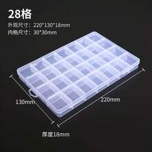 1 pieza Caja de almacenamiento de plástico transparente con 28 compartimentos, adecuada para organizar joyas, equipos de pesca y suministros de manualidades, excelente para volver a la escuela, vacaciones y proyectos DIY, material de PP duradero, ideal para celebraciones de Navidad, Acción de Gracias y Año Nuevo - Multicolor - Ver 9