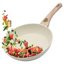 Non-Stick Frying Pan With Ceramic Coating, Gas Or Induction Suitable, 24cm Or 26cm - Off-withe - View 8
