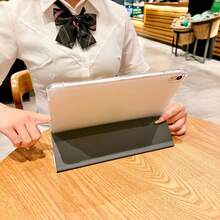 DECOPHONE 可爱卡通粉色蝴蝶结、星星、爱心双面亚克力透明水晶保护壳，适用于第7、8（10.2英寸）和第10代iPad。内置笔槽，支持睡眠/唤醒功能，多种折叠支架方式。是万圣节和新年的理想礼物。 - 彩色 - 查看 10