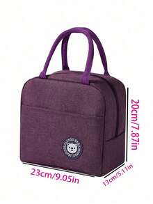 1 pieza Bolsa aislada para el almuerzo, Bolsa térmica para el almuerzo con patrón de fruta grueso y lindo, Bolsa de tote para el almuerzo portátil adecuada para el trabajo y al aire libre, Bolsa para el almuerzo con patrón de oso, Bolsa aislada para el almuerzo, Bolsa para el almuerzo de papel de aluminio grueso, Bolsa para el almuerzo, Bolsa portátil para el almuerzo - Impermeable y portátil, Adecuada para la escuela y la oficina - Multicolor - Ver 4