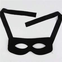 1/2pcs Black Universal Goggles Role Play Left Half Face Mask Performance Ball Movie Prop Costume Party Decoration Prank Prop Halloween - Black - View 4