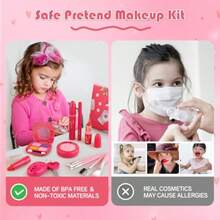Toddler Girl Toys Pretend Makeup Kit For Girls 3-5 Play Makeup Set For 3-5 4-6 Toddler Makeup Kit With Fake Makeup Set Car Key And Make Up Toy For Age 3 4 5 Year Old Girl Gifts - Red - View 8