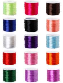 Elastic String Cord - 0.7mm Thick & Small Diameter Stretchable Thread, 50M, Suitable For DIY Jewelry Making, Beading, Bracelets, Necklace, Party Balloons & Crafts, For Beads & Cord Decorations - Elastic Cord - View 3