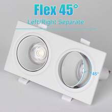 1pc GU10 Recessed Ceiling Light, LED Ceiling Light, Spotlight, Downlight, Replaceable GU10 Bulb, Black/White, Single/Dual Head, 110V/220V, Includes 5W Bulb, Cool White/Neutral White/Warm White, Suitable For Bedroom/Living Room, Kitchen/Showroom/Mall/Hotel/Bathroom/Bar - GU10 Recessed Downlight - View 8