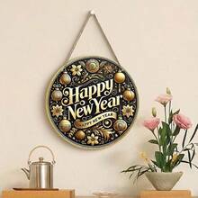 1个2D平面经典心形木质欢迎牌，2D花环装饰牌，家居装饰，多用途门挂墙饰，适用于后院、露台、海滩酒吧、卧室，送给朋友和同事的独特礼物 - 彩色 - 查看 7