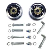 2pcs Luggage Suitcase Replacement Wheels, 75mm Rubber Inline Roller Skate Wheels With 8mm0.31 ABEC7 608ZZ Bearings Repair Kits BlackampClear, OD75xW24mm 2.95x0.94 - BlackClearOD75xW24mm - View 6