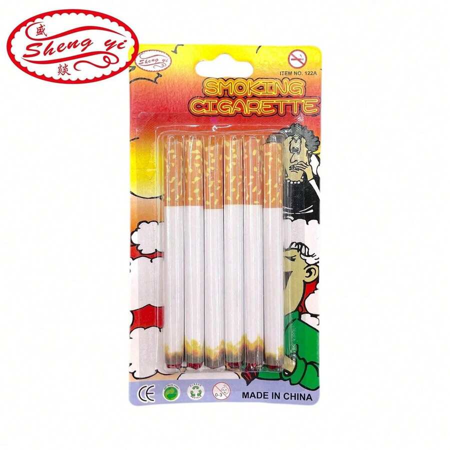 1支2025新款仿真香烟道具，万圣节服装，愚人节恶作剧，生日，复活节，节日礼物 - 彩色 - 查看 1