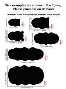1 件柔软仿兔毛地毯，独特造型设计，1-5 厘米裁剪误差，轻便，可水洗，柔软蓬松，保暖，适合卧室床头柜和客厅装饰，室内使用及装饰，追求温暖和柔软，装饰地毯，卧室装饰，小地毯，地毯，家居装饰，客厅地毯，客厅家居装饰，毛绒地毯 - 棕色的 - 查看 9