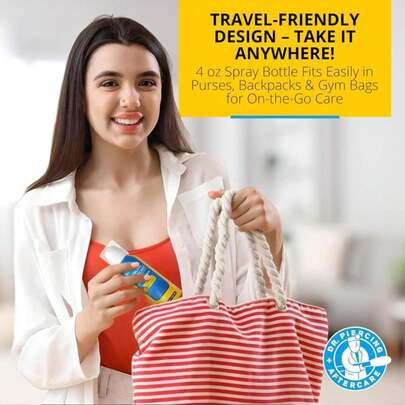 Dr. Piercing Aftercare Spray 4.0 Oz Sterile Saline Solution - Gentle Mist Cleaner For Ear Nose And Body Piercings - Simple Two Ingredient Formula