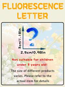 26/37 件装夜光字母系列鞋饰，适用于拖鞋和凉鞋，PVC 鞋饰配件，男女通用，圣诞节、生日、派对礼物 - Fluorescence - 查看 6