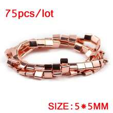 75/145颗黑色镀层赤铁矿双孔直孔珠，手工DIY首饰制作材料，手工串珠，赤铁矿，项链散珠 - diy - 查看 9