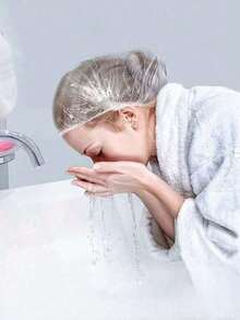 1pc Silk Sleep Cap, Satin Hair Cap, Women Wide Brim High Elasticity Cap, Silk Sleep Cap, High-End Satin Hair Care Cap, Curly Hair Silk Headband (Black And Gold)