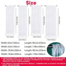 1pc/2pcs White/Black Sheer Voile Curtain Backdrop, Thin Mesh Fabric Drape With Rod Holes, For Wedding Ceremony, Party, Valentine's Day, Birthday And Event Decoration (Rods Not Included)
