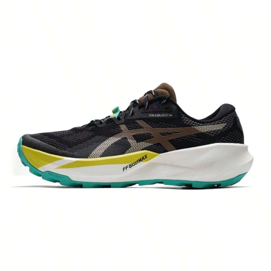 Asics TRABUCO 14 男士跑步鞋，舒适轻便，休闲户外旅行跑步鞋 1011C166-001 - 黑色/棕色 - 查看 1