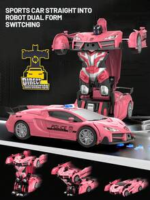 1pc 2.4GHz Transformable Remote Control Car, Transforming RC Robot Car, One-Key Transformation 360° Rotation And Drift Car Toy Gift, Suitable For 3-5, 4-7, 8-12 Years Old Boys, Birthday Gift, New Year Gift, Gift Exchange, Easter Gift - Multicolor - View 3