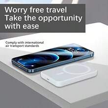 Stay Powered Anywhere – Ultra-Slim 5000mAh Magnetic Wireless Power Bank, 15W MagSafe Charger With 20W PD USB-C In/Out, Strong Magnetic Suction, Fits IPhone17/16/15/14/13/12 Series, Must-Have For Summer Outdoor Travel Camping & Hands-Free Emergency Power, Great Birthday Gift For Family & Friends - 彩色 - 查看 3
