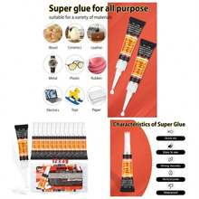 12 - PackQuick - Drying, Plastic, Metal, Wood, Ceramic, Rubber And More, Strong Bonding Adhesive Crafts, Repairs, - 12 - View 1